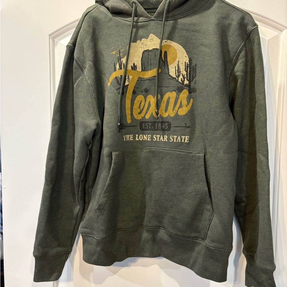 State of Mind Texas Graphic Hoodie - Olive Green